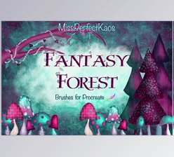 Download Fantasy Forest-98 Procreate Brushes CreativeMarket - 7209601