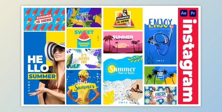 Download Summer Holidays | Instagram Poster & Stories (Videohive 38340446) - AE Project