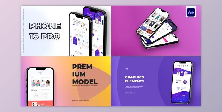 Download Phone Mockup 13 Pro (Videohive 38230851) - AE Project