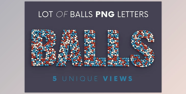 Download Lot of Balls – 3D Lettering CreativeMarket - 7255573