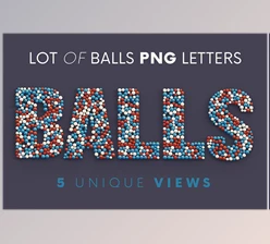 Download Lot of Balls – 3D Lettering CreativeMarket - 7255573
