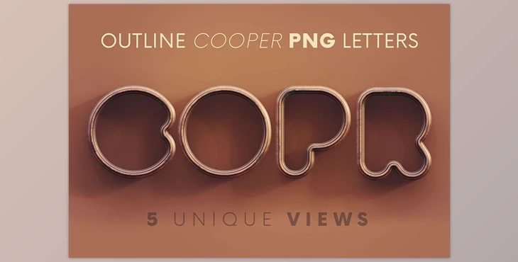 Download Outline Cooper – 3D Lettering CreativeMarket - 7255585