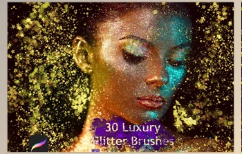 Download 30 <span class='badge badge-warning'>Glitter</span> Procreate Brushes