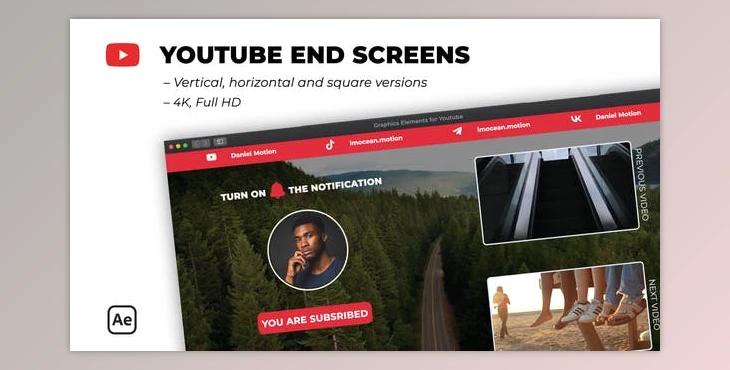 Download Youtube End Screens (Videohive 38434011) - AE Project