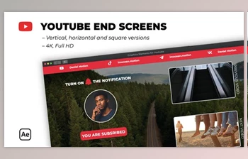 Download Youtube End <span class='badge badge-warning'>Screens</span> (Videohive 38434011) - AE Project
