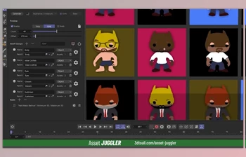Download Asset Juggler - <span class='badge badge-warning'>Cinema</span> <span class='badge badge-warning'>4D</span> Plugin - Combination Generator v1.3