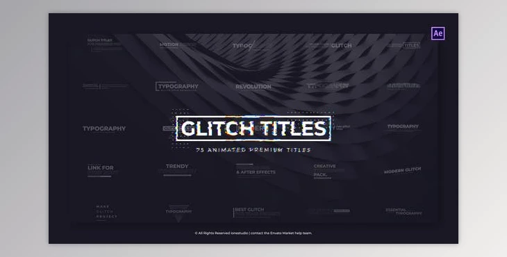 Download 75 Modern Glitch Titles (Videohive 38496380) - AE Project