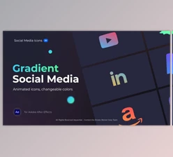 Download Animated Gradient Social Media Icons (Videohive 38326740) - AE Project