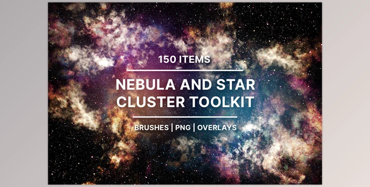 Download Nebula Star Clusters(Brushes, PNG) CreativeMarket - 7342247