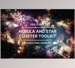 Download Nebula Star Clusters(Brushes, PNG) CreativeMarket - 7342247