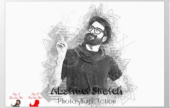 Download Abstract Sketch Photoshop Action <span class='badge badge-warning'>CreativeMarket</span> - 7353553