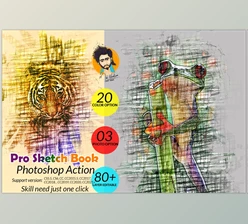Download Pro Sketch Book Photoshop Action CreativeMarket - 5796722
