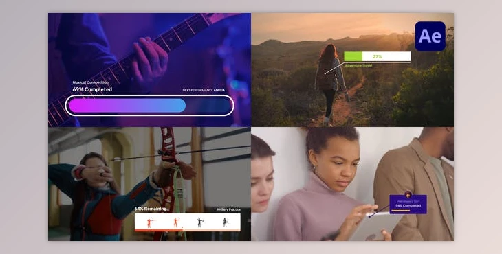 Download Progress Bars and Loaders (Videohive 38440135) - AE Project