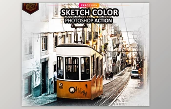 Download Sketch <span class='badge badge-warning'>Color</span> Photosop Action GraphicRiver - 33005478