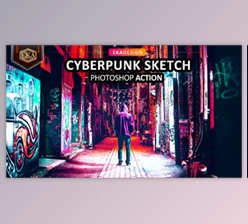 Download Cyber Punk Sketch Photoshop Action GraphicRiver - 33236860