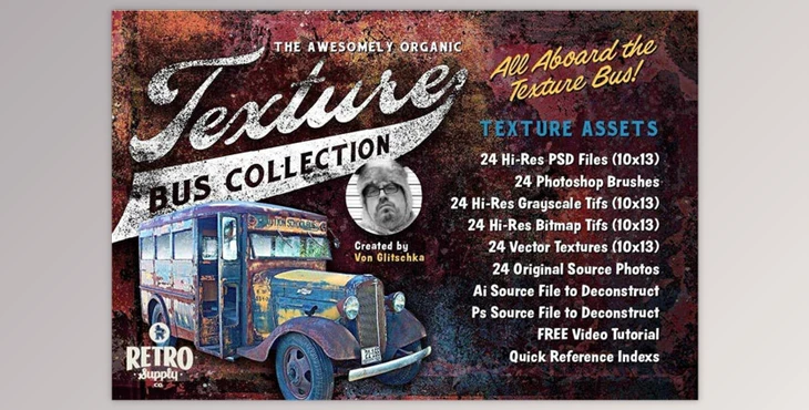 Download RetroSupply – The Awesomely Organic Texture Bus Collection