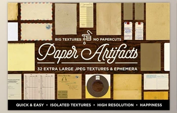 Download <span class='badge badge-warning'>RetroSupply</span> – Paper Artifacts | Texture & Ephemera Bundle for Photoshop