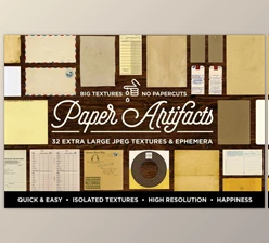 Download RetroSupply – Paper Artifacts | Texture & Ephemera Bundle for Photoshop