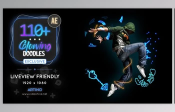 Download 110 Glowing Doodles <span class='badge badge-warning'>Pack</span> (<span class='badge badge-warning'>Videohive</span> 38543976) - AE Project
