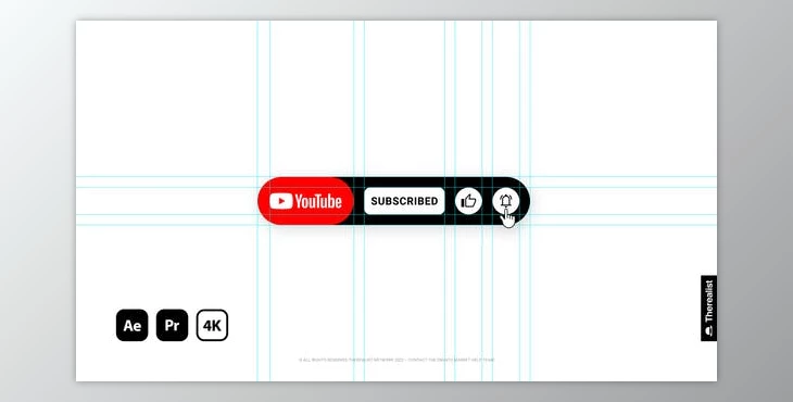 Download Youtube Subscribe Buttons 4K | MOGRT (Videohive 37895836)