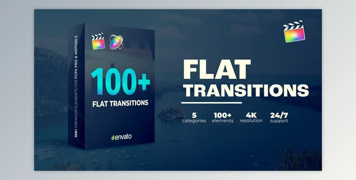 Download Flat Transitions | FCPX (Videohive 38620423)