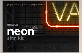 Download Neon Sign <span class='badge badge-warning'>Kit</span> CreativeMarket - 7312858