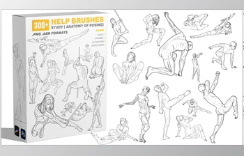 Download 300 <span class='badge badge-warning'>Help</span> Brushes Vol.2 Study [Anatomy of Posing]
