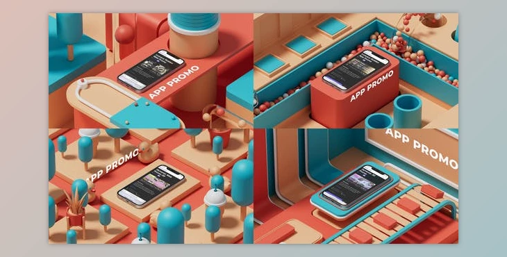 Download Isometric Phone Display (Videohive 38649191) - AE Project