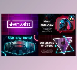 Download Neon Slideshow for DaVinci Resolve (Videohive 38600958)