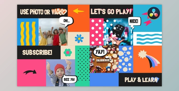 Download Kids Slideshow for DaVinci Resolve (Videohive 38553104)