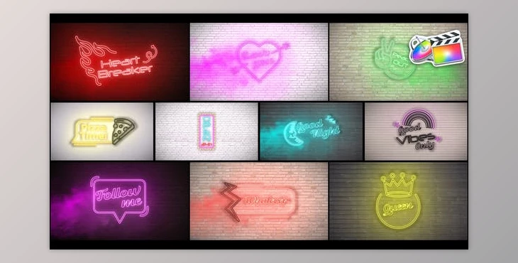 Download Videohive Neon Titles for FCPX 38665771