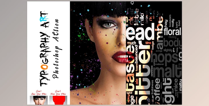 Download Typography Art Photoshop Action CreativeMarket - 7380108