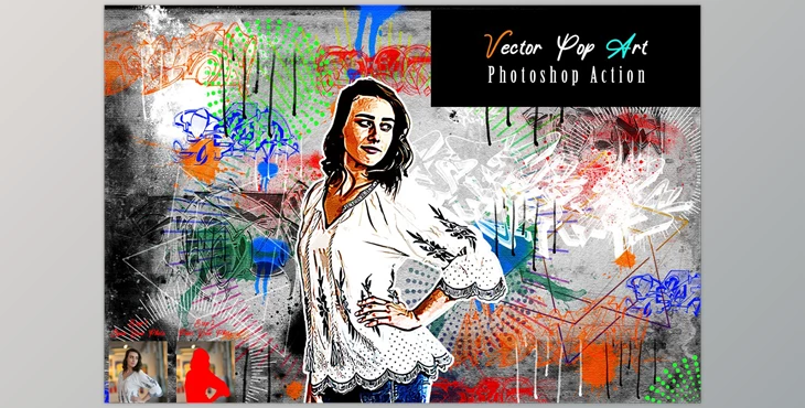 Download Vector Pop Art Photoshop Action CreativeMarket - 7391055