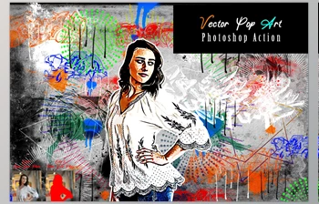 Download Vector Pop Art Photoshop <span class='badge badge-warning'>Action</span> CreativeMarket - 7391055
