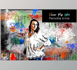 Download Vector Pop Art Photoshop Action CreativeMarket - 7391055