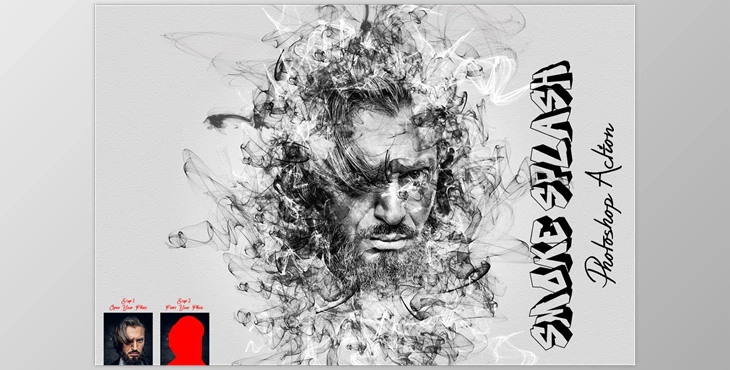 Download Smoke Splash Photoshop Action CreativeMarket - 7384690