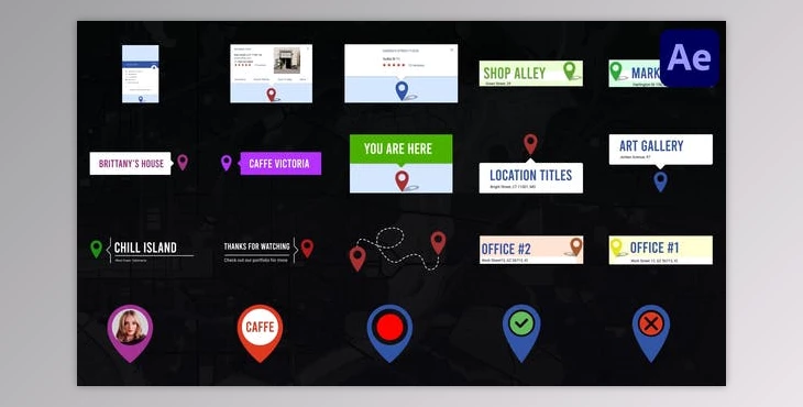 Download Location Pin Titles for After Effects (Videohive 38543855) - AE Project