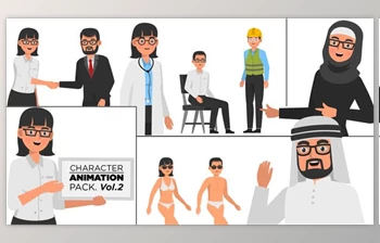 Download <span class='badge badge-warning'>Character</span> <span class='badge badge-warning'>Animation</span> Pack Vol.2 (Videohive 23749871) - AE Project