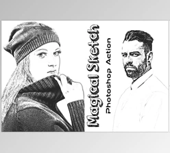 Download Magical Sketch Photoshop Action CreativeMarket - 7398675