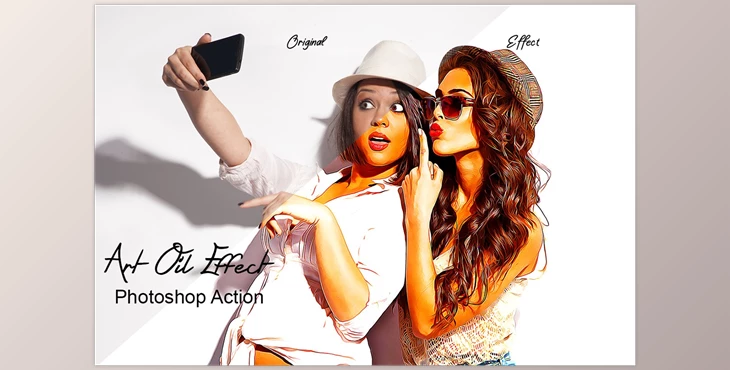 Download Art Oil Effect Photoshop Action CreativeMarket - 7401000