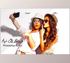 Download Art Oil Effect Photoshop Action CreativeMarket - 7401000