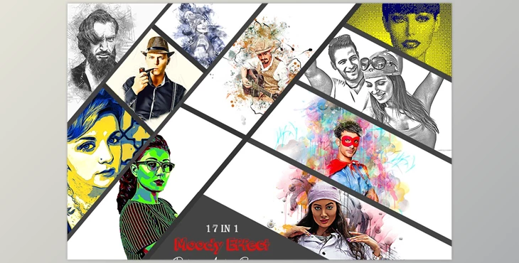 Download 17 in 1 Moody Effect PS Action CreativeMarket - 7401013