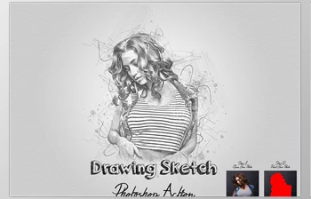 Download <span class='badge badge-warning'>Drawing</span> Sketch Photoshop Action CreativeMarket - 7402525