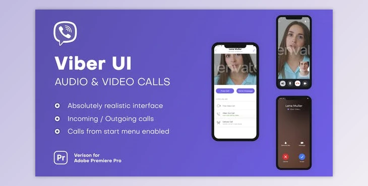 Download Viber UI – Audio & Video Calls | Premiere Pro (Videohive 38714924) - PR Project