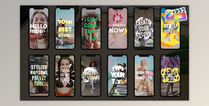 Download Instagram Text Stories | FCPX (Videohive 38662794)