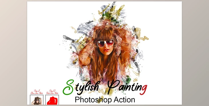 Download Stylish Painting Photoshop Action CreativeMarket - 7404538