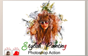 Download Stylish Painting Photoshop <span class='badge badge-warning'>Action</span> CreativeMarket - 7404538