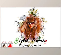 Download Stylish Painting Photoshop Action CreativeMarket - 7404538