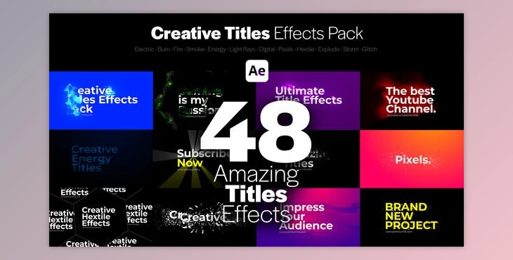 Download Creative Titles Effects Pack (Videohive 38644485) - AE Project