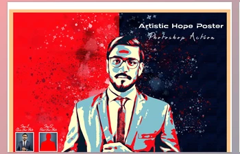 Download Artistic Hope Poster <span class='badge badge-warning'>PS</span> Action <span class='badge badge-warning'>CreativeMarket</span> - 7407307